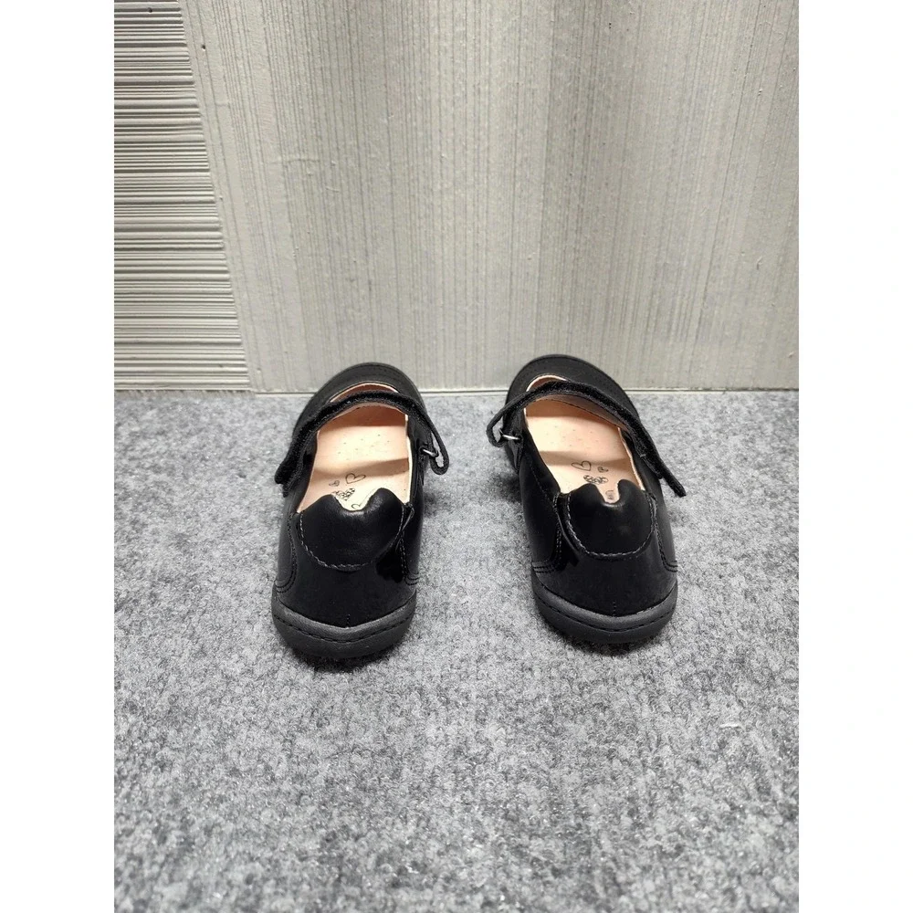 Olive & Edie Mary Jane Shoes Girls 1M Black PU Leather Dress School Flats Strap